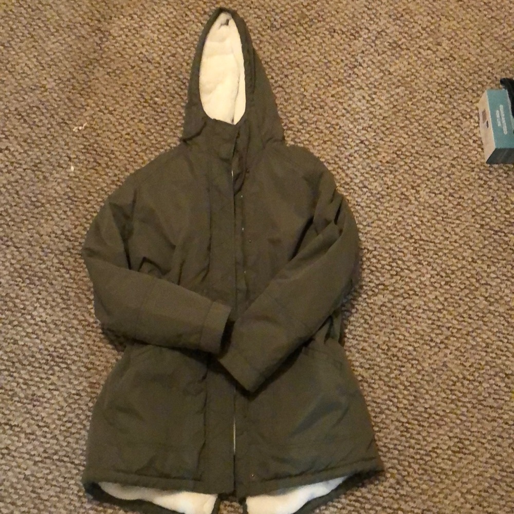 Army green coat